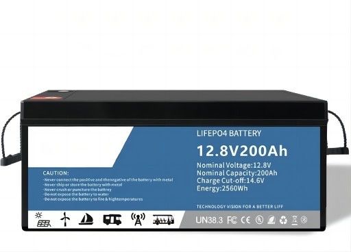Bộ pin lithium BYD 12.8V 200AH Lifep04 có màn hình LCD cho xe golf